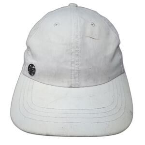Gaiam Baseball Cap White Gray OS Nylon Slideback Hat Athletic Logo Breathable